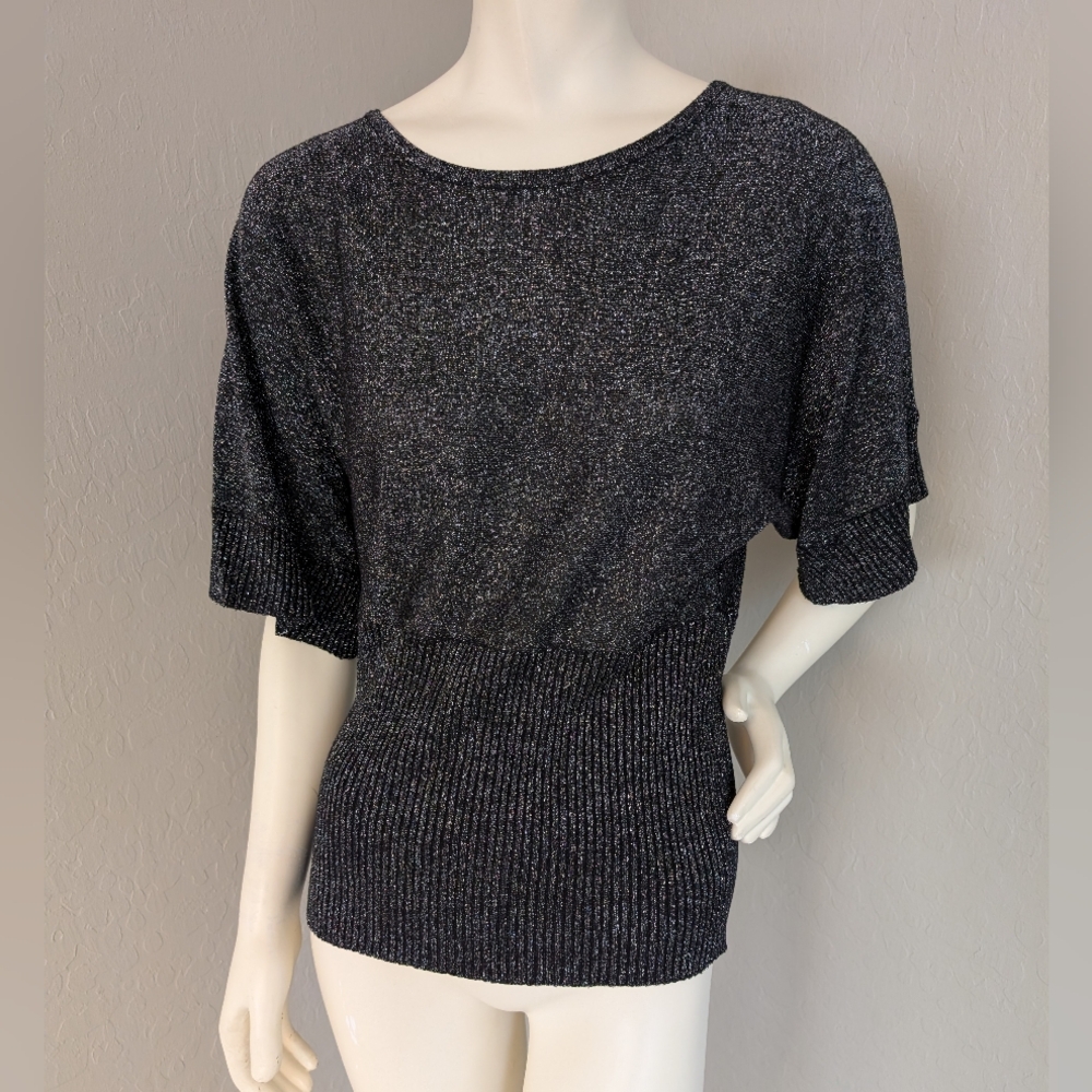 Willi Smith Black Sparkly Top